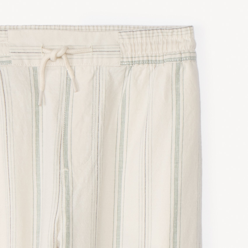 Pantalón recto de tela rayada niño 
