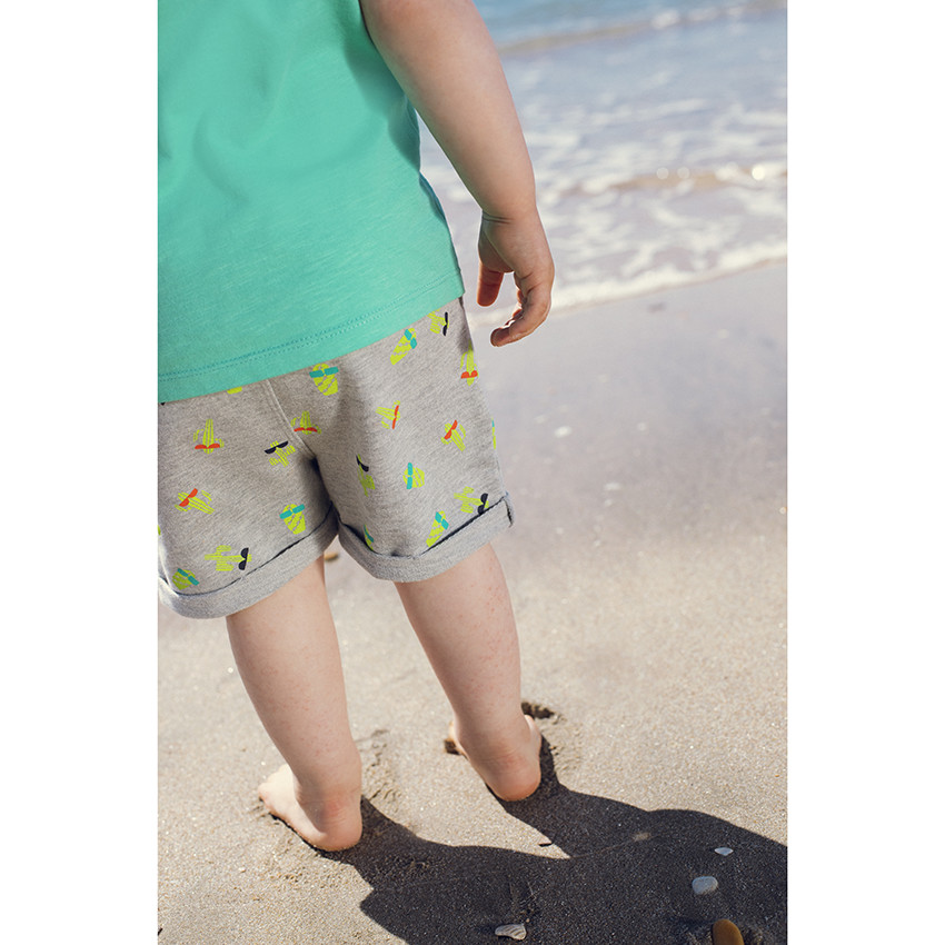 Conjunto camiseta sin mangas y bermudas estampado cactus all-over 