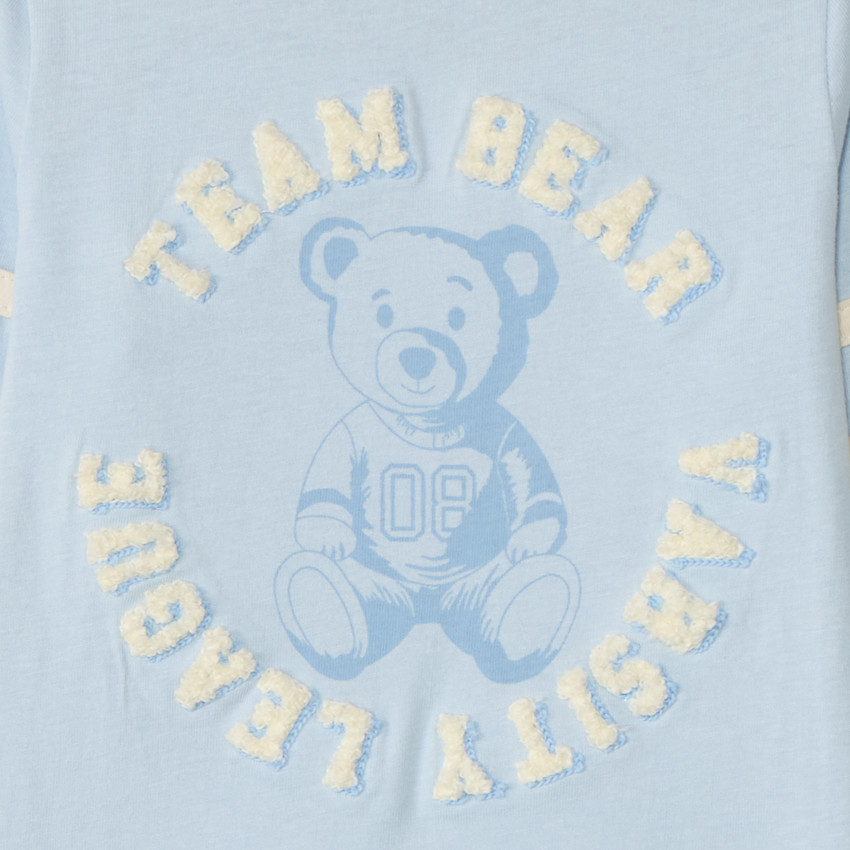 Camiseta de manga larga con estampado de oso para bebé niño 