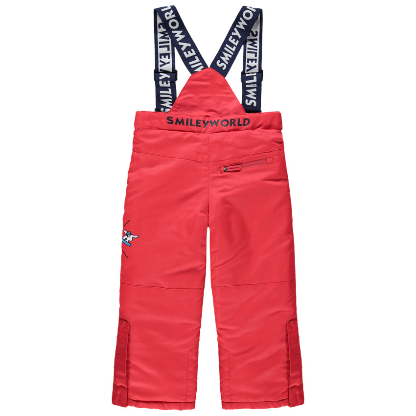 Pantalón de esquí impermeable con tirantes y bordados Smiley  Additional Pantalón de esquí impermeable con tirantes y bordados Smiley