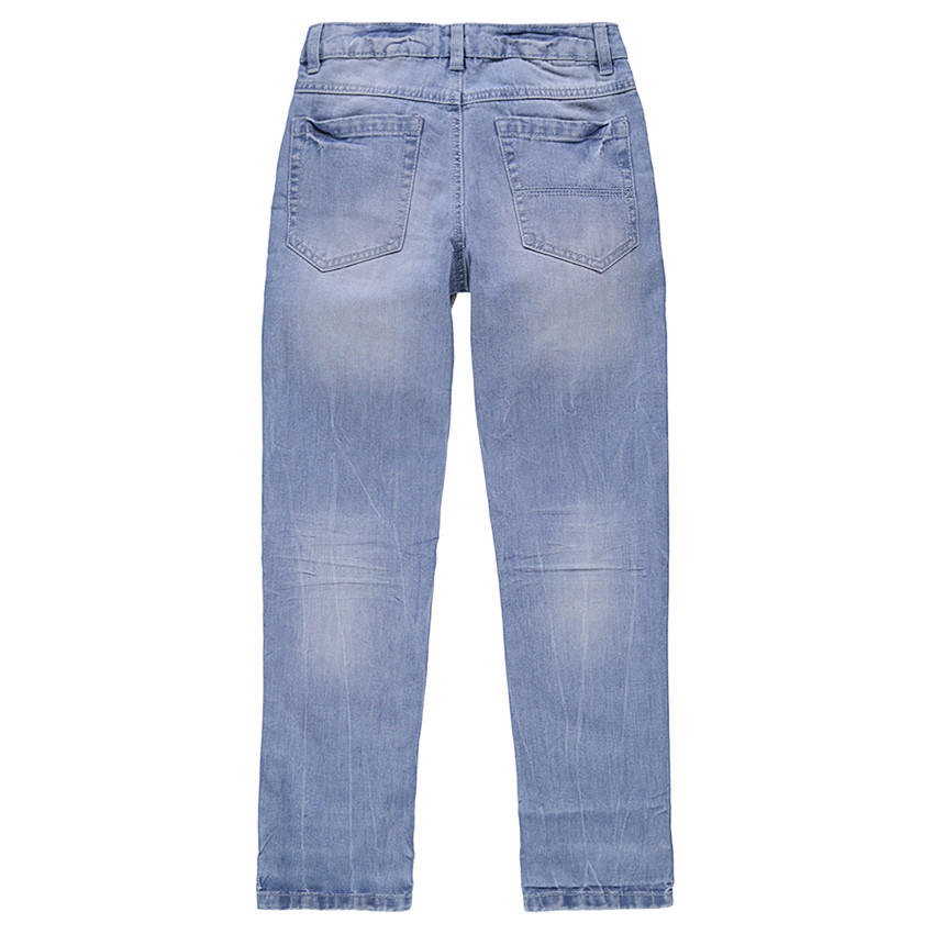 Júnior - Vaqueros de efecto desgastado y arrugado con bolsillos  