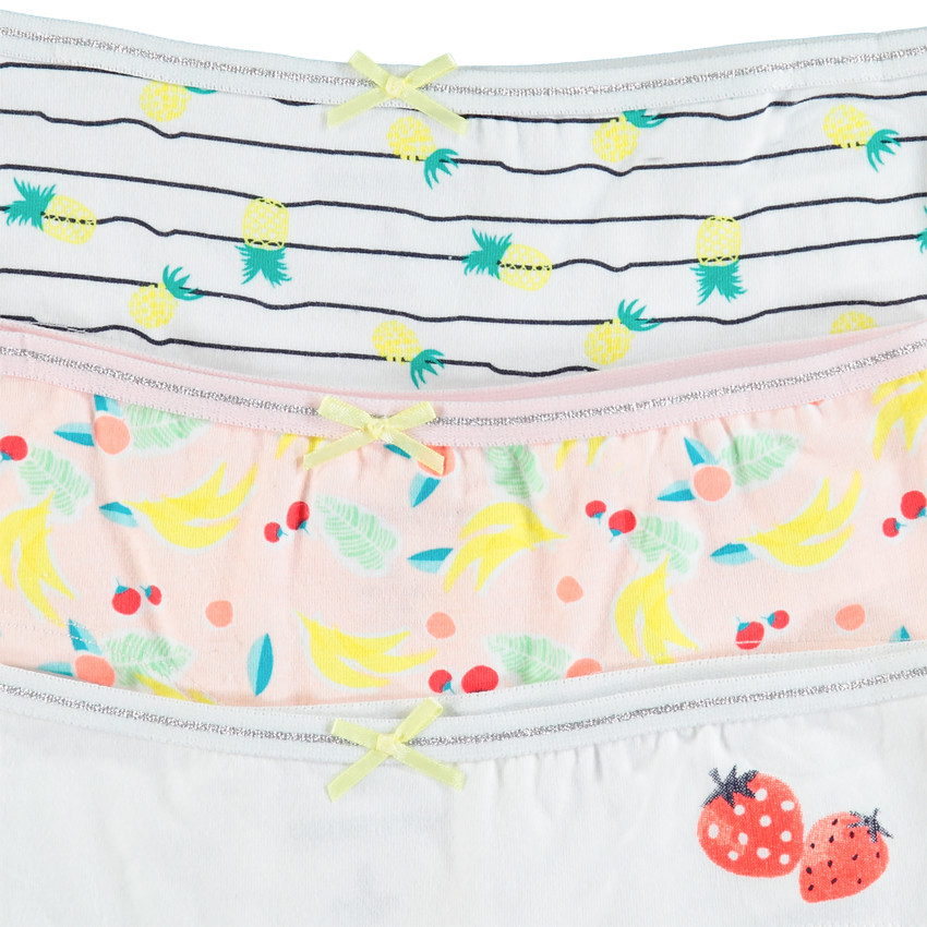 Pack de 3 shorties de algodón con estampado de frutas  Additional Pack de 3 shorties de algodón con estampado de frutas