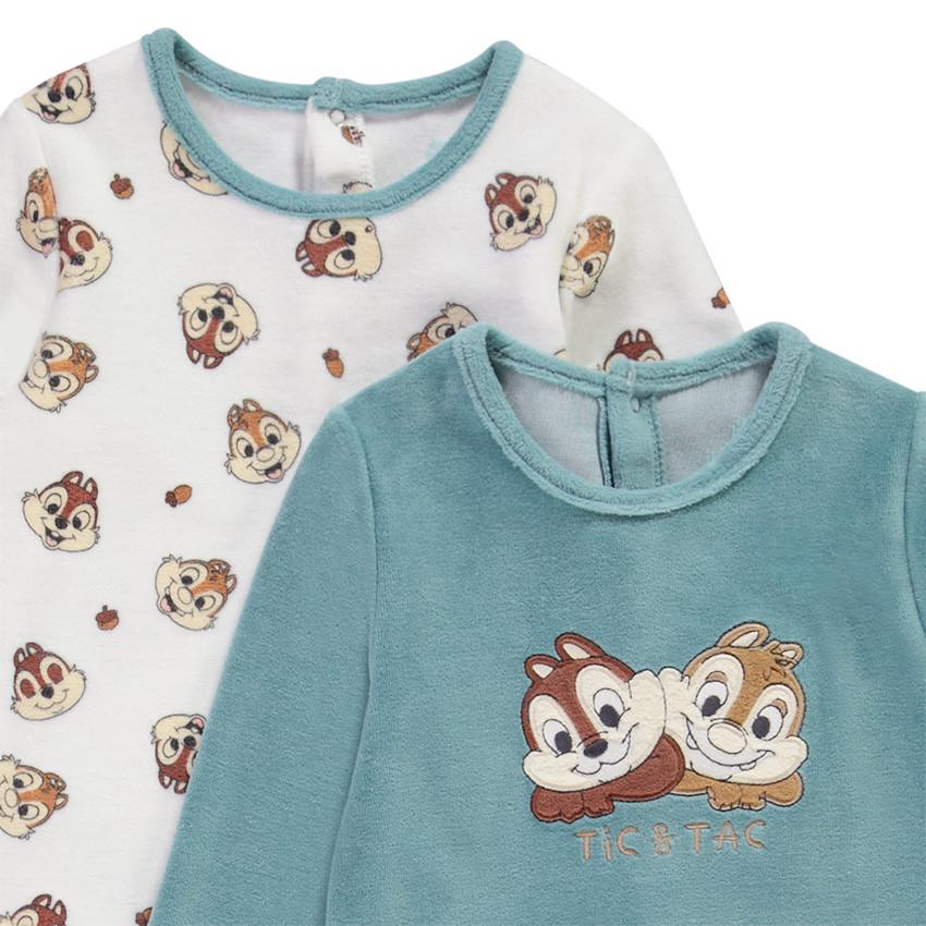 Lot de 2 dors-bien en velours print Tic et Tac Disney pour bébé garçon Main Lot de 2 dors-bien en velours print Tic et Tac Disney pour bébé garçon