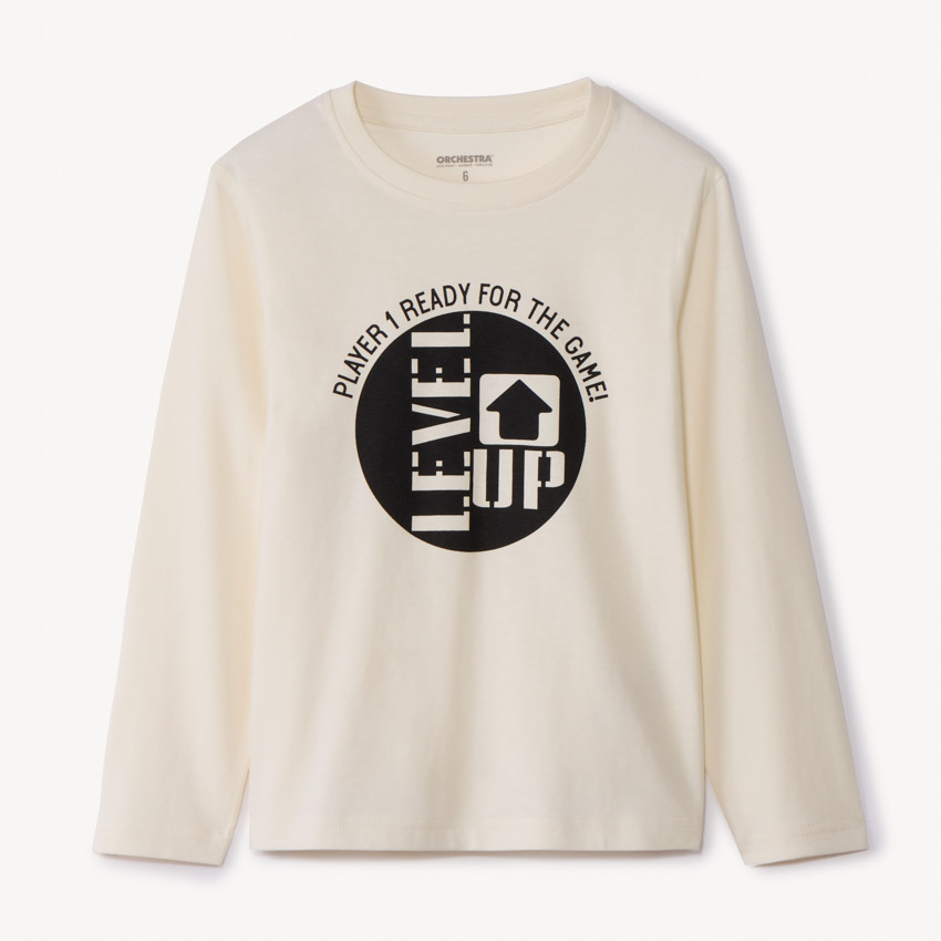 Camiseta de manga larga estampada para niño 