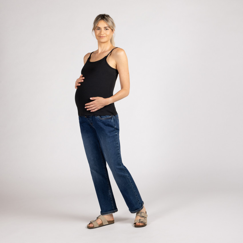 Camiseta sin mangas de lactancia en color liso para mujer 