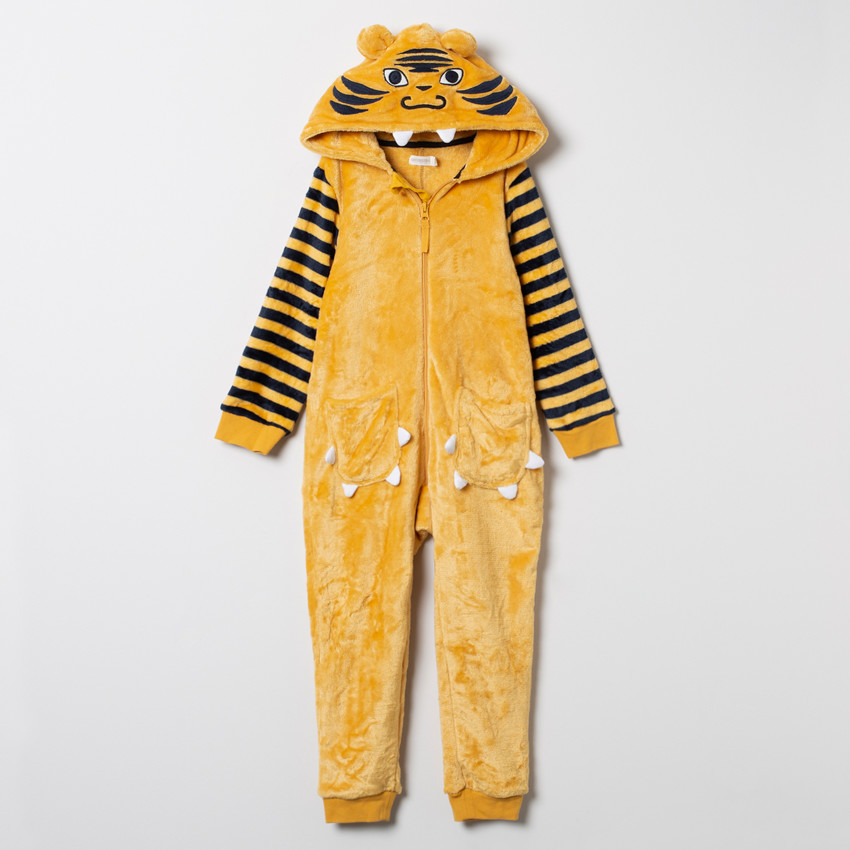 Surpyjama tigre en sherpa a poches