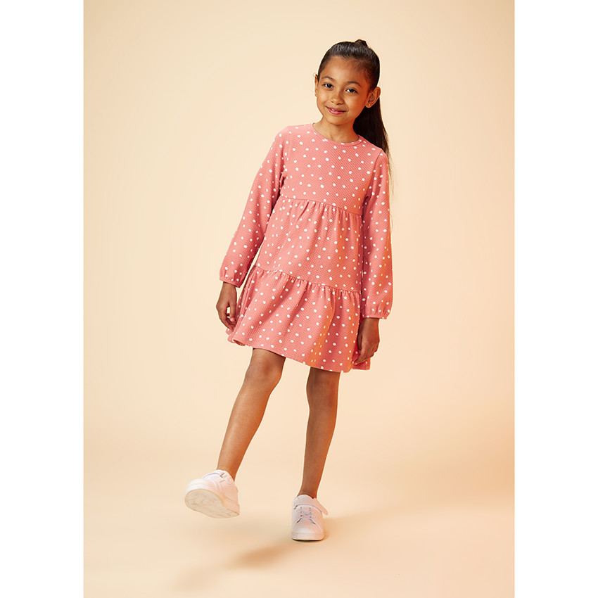 Vestido felpa manga larga 