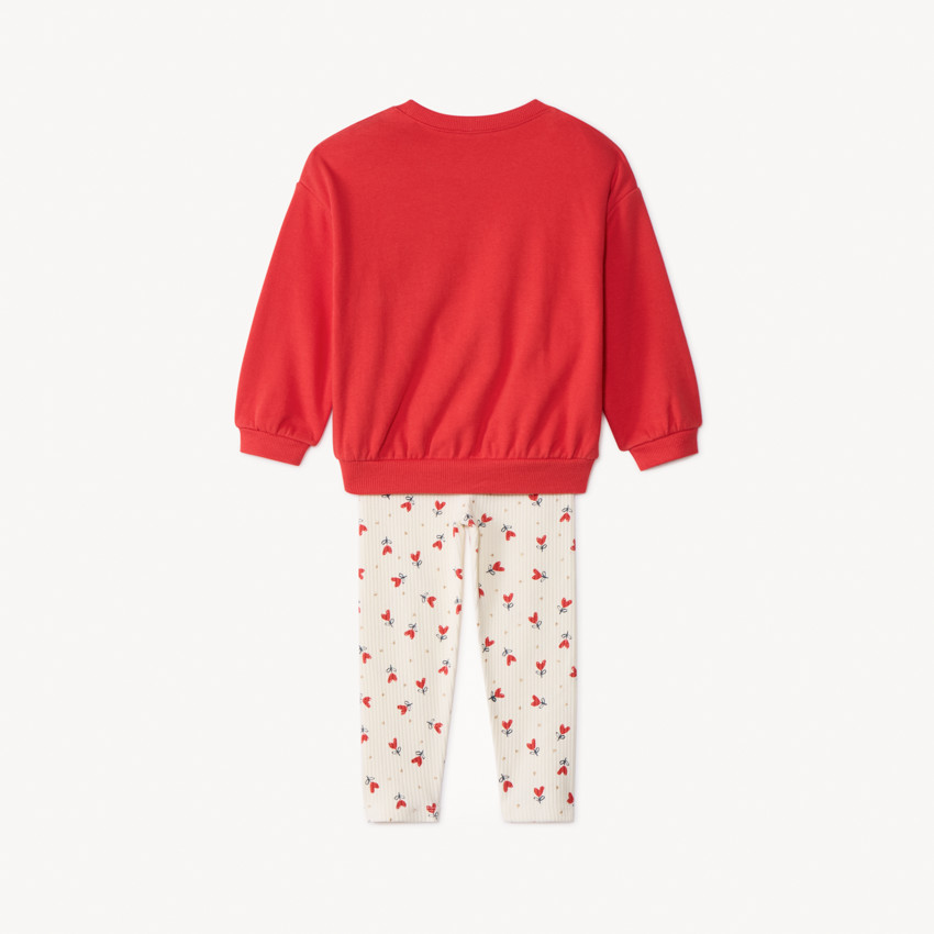 Conjunto sudadera y pantalón fantasía para niña 
