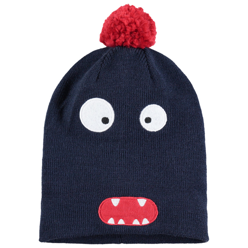 Gorro de punto con boca y ojos bordados  Additional Gorro de punto con boca y ojos bordados
