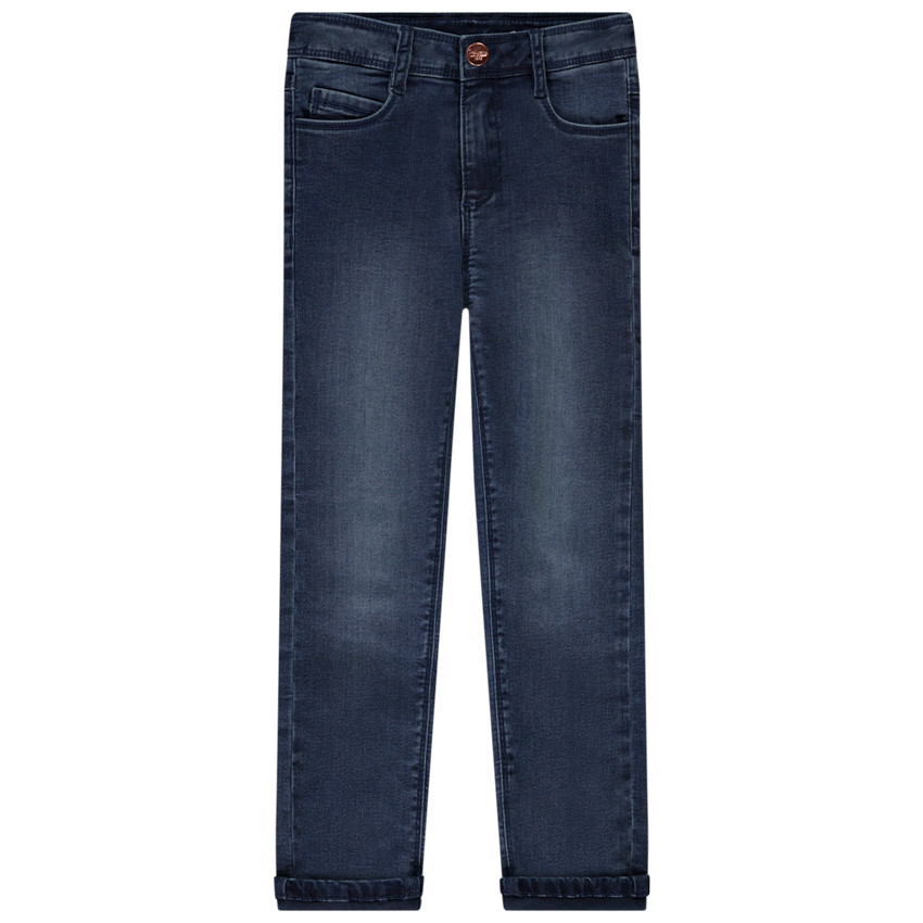 Jean slim de jersey con forro para niña 