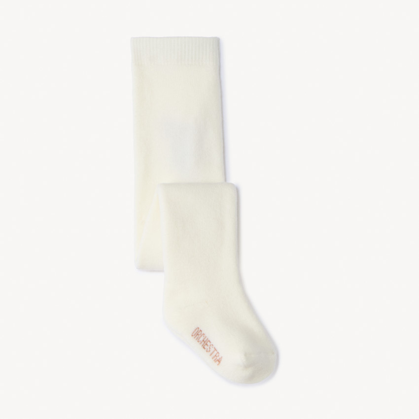 Medias gruesas de punto con motivo de oso y interior de rizo para bebé niña 