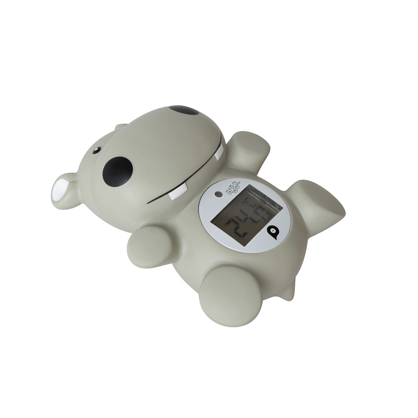 Thermomètre de bain et de chambre Hippopotame gris 