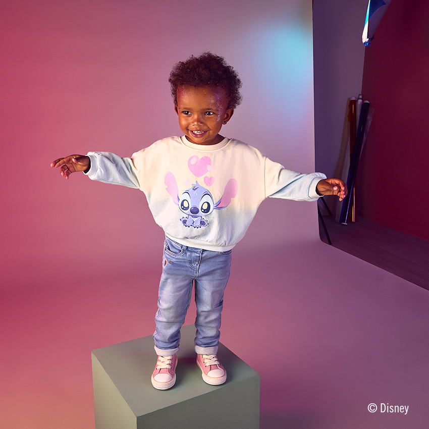 Sudadera de felpa efecto degradado Stitch Disney para bebé niña 