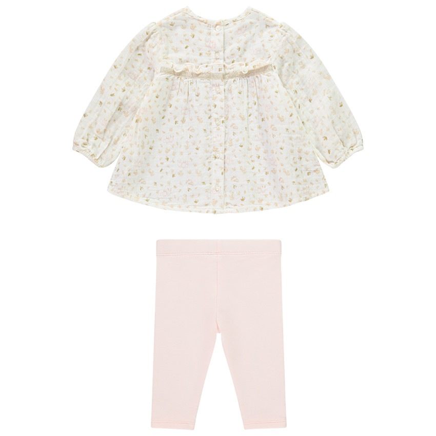 Conjunto de 2 piezas con blusa estampada de conejitos para bebé niña  Additional Conjunto de 2 piezas con blusa estampada de conejitos para bebé niña