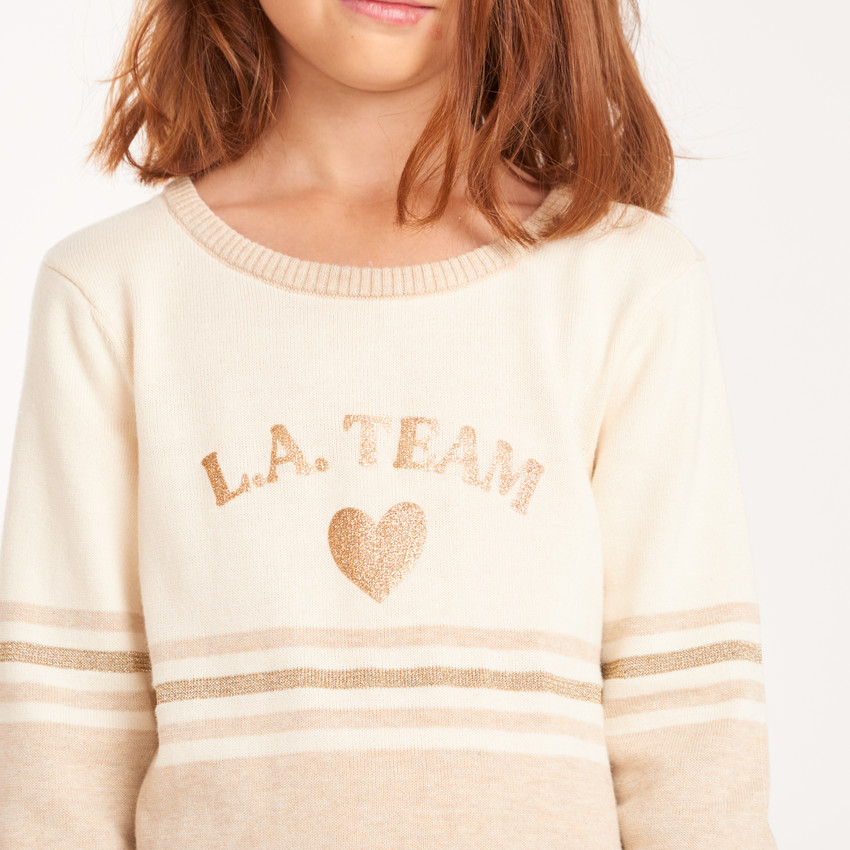 Robe en tricot à manches longues pour fille pailletée 
