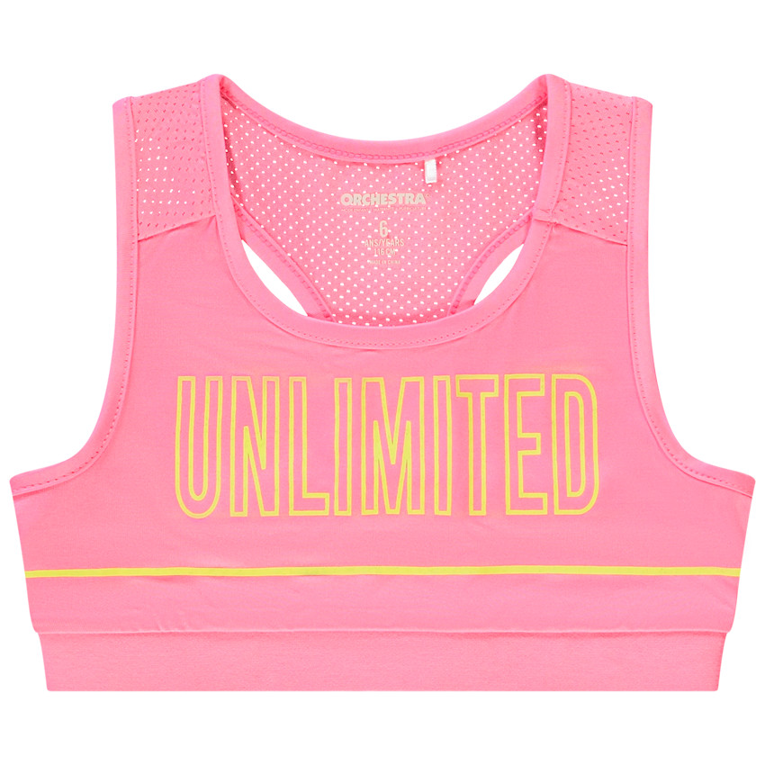 Conjunto camiseta manga corta + sujetador deportivo 