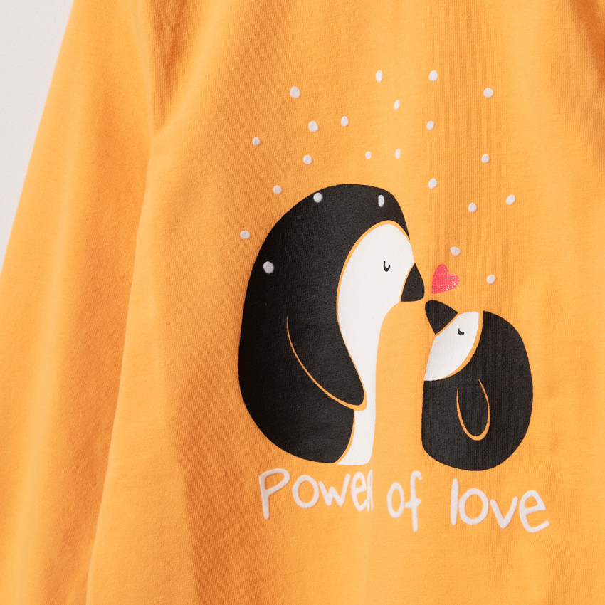 Suéter de cuello camisero de algodón bio con estampado fantasía   Additional Suéter de cuello camisero de algodón bio con estampado fantasía