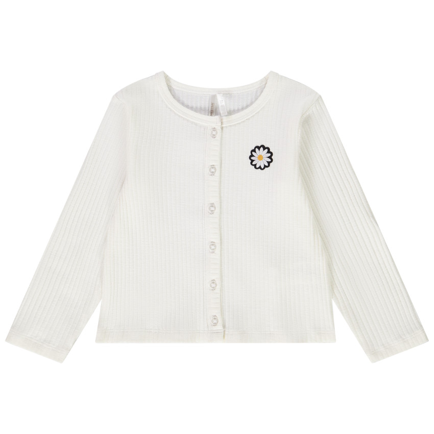 Chaleco de punto acanalado para bebé niña 