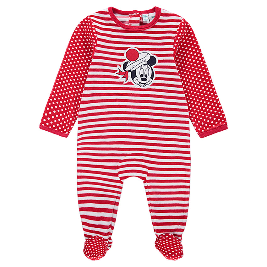Pijama de terciopelo de rayas con lunares y rayas de Minnie ©Disney  Additional Pijama de terciopelo de rayas con lunares y rayas de Minnie ©Disney