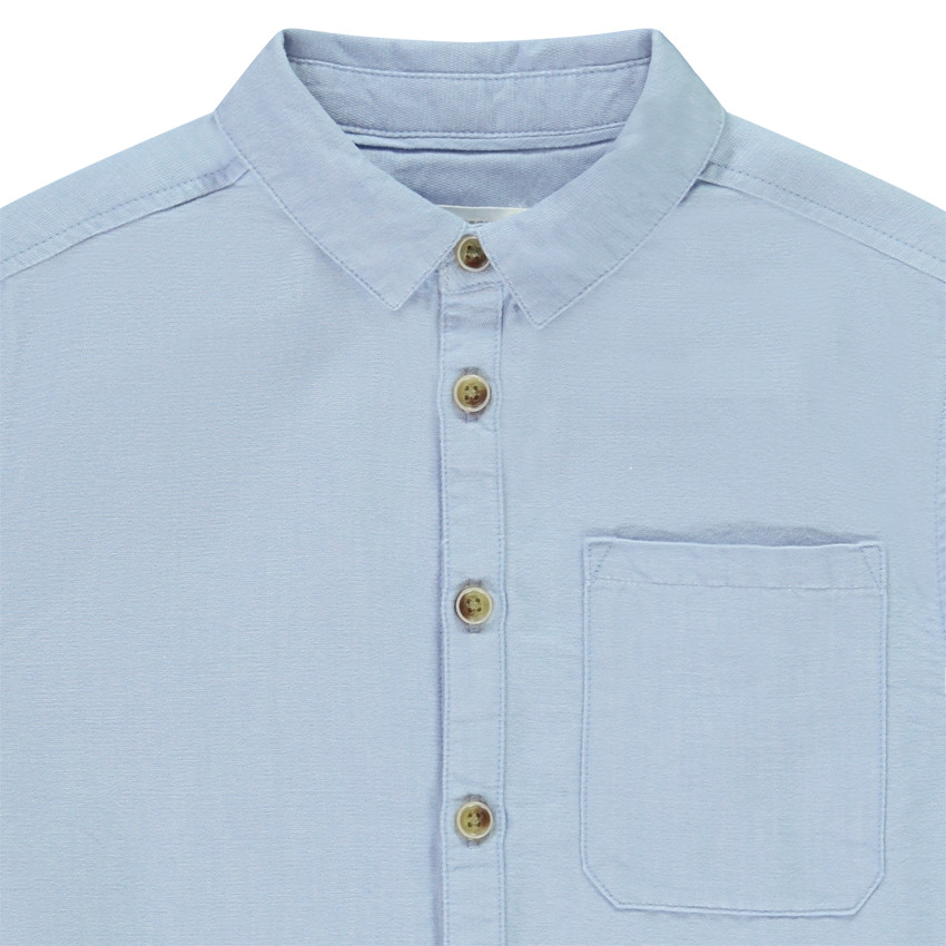 Camisa de manga larga lisa para niño 