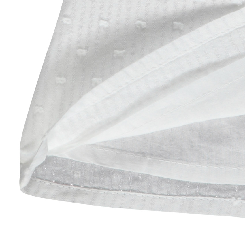 Blusa sin mangas plumetis con cuello bordado inglés para bebé niña 