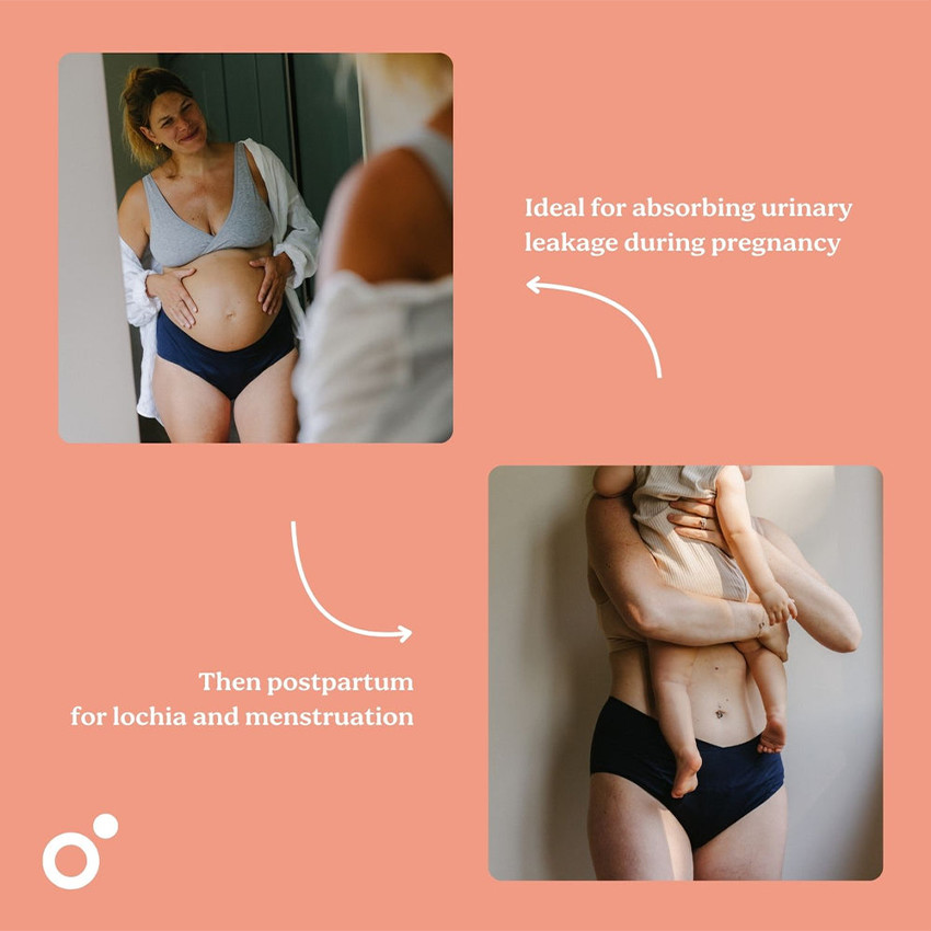 Culotte Flowly T2 Post-Partum et menstruelle L/XL/2XL Noir 