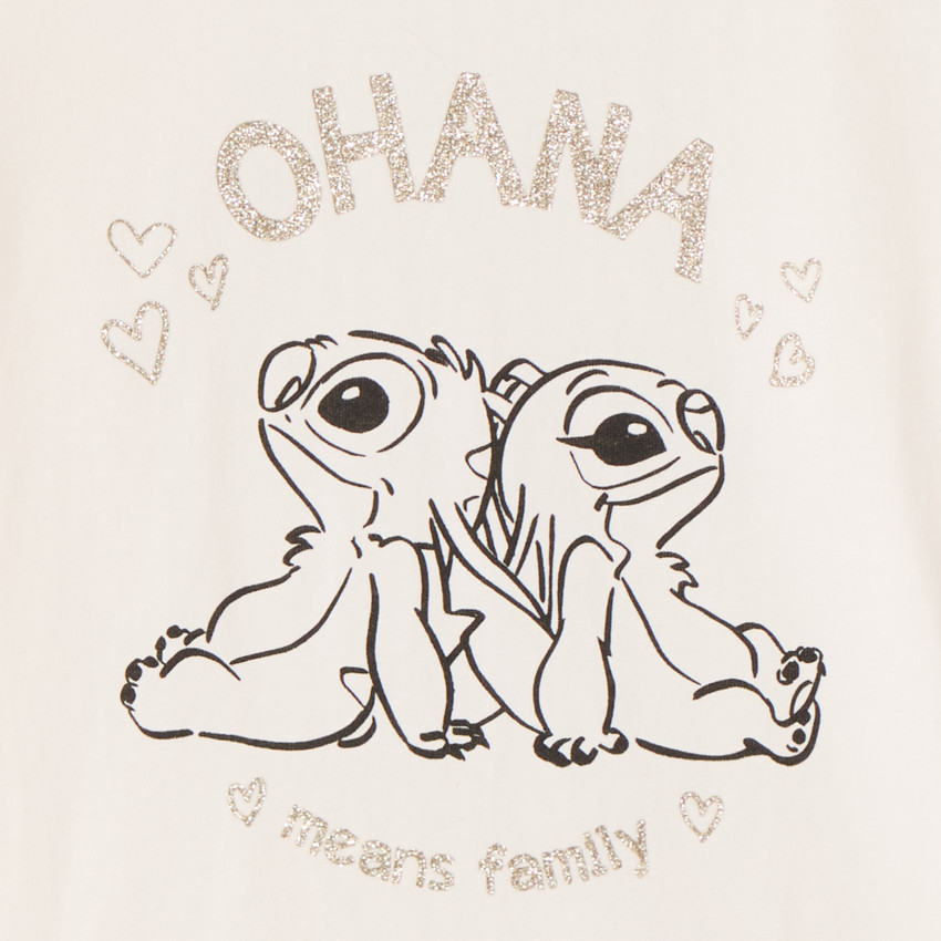 T-shirt manches longues pailleté Stitch & Angel Disney pour fille 