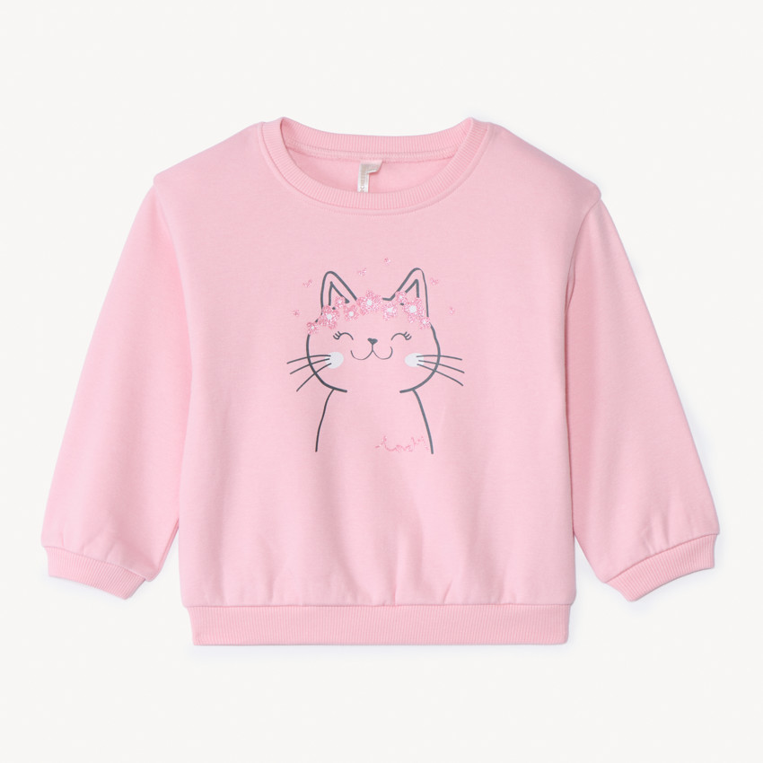 Sudadera oversized estampada para bebé niña 