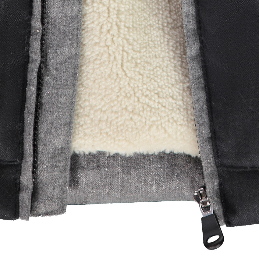 Chaqueta bicolor forrada de sherpa para bebé niño 