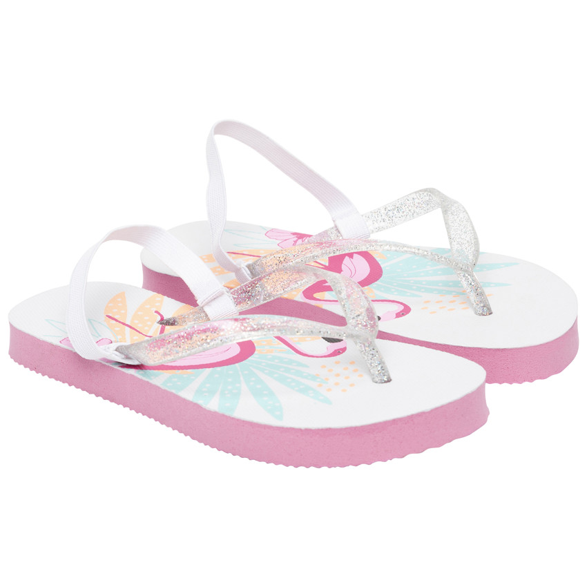 Tongs con tira brillante estampado de flamenco rosa para niña con tira según la edad  Additional Tongs con tira brillante estampado de flamenco rosa para niña con tira según la edad