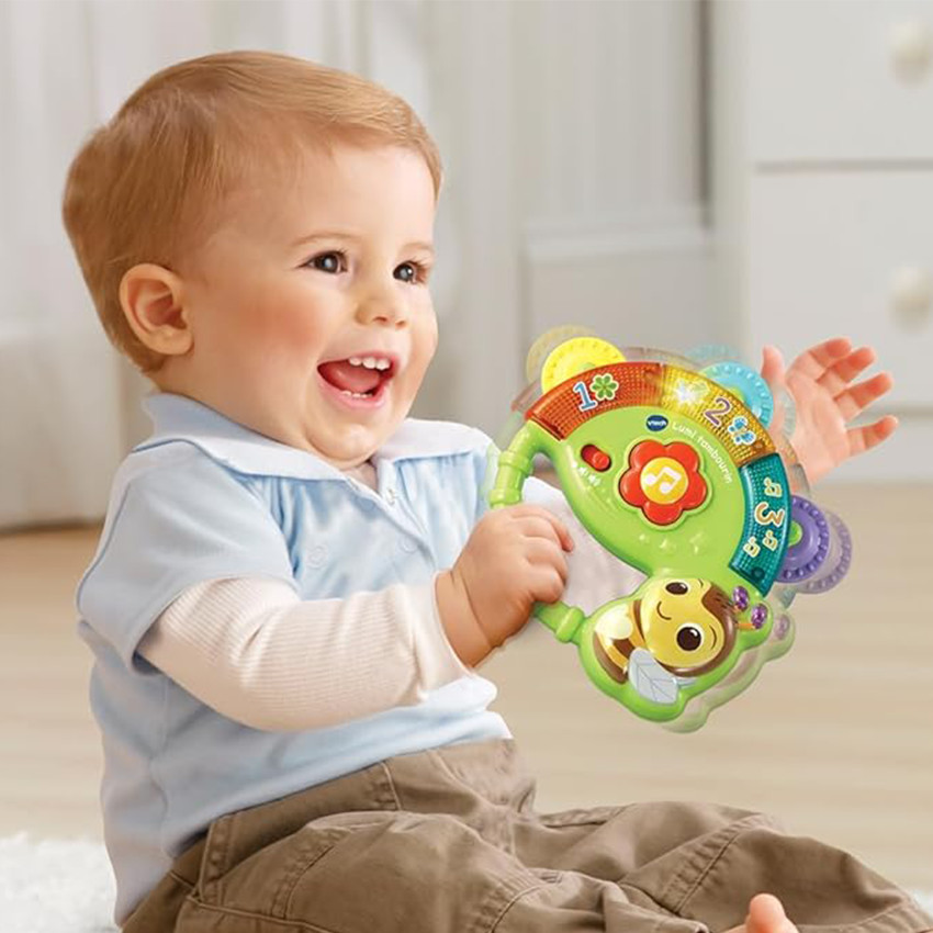 Sonajero y pandereta Abejita musical interactiva 