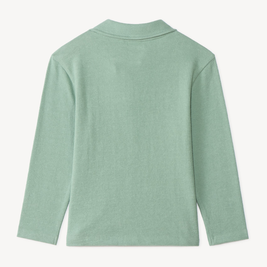 Polo de manga larga liso para niño 