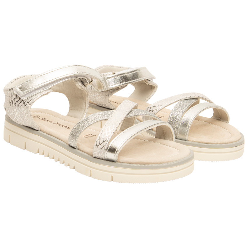 Sandalias efecto serpiente con suelas gruesas para niña 