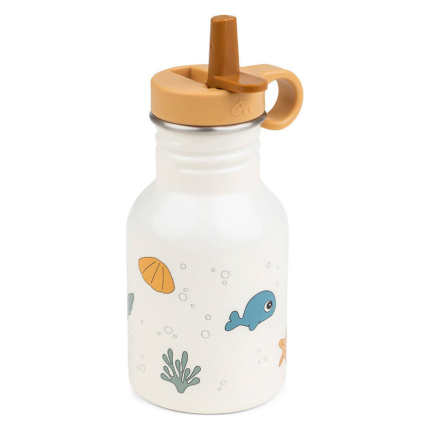 Botella de acero inoxidable Sea Friends beige 
