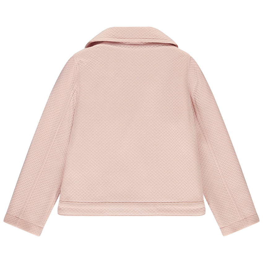 Chaqueta tipo perfecto de felpa acolchada para niña 