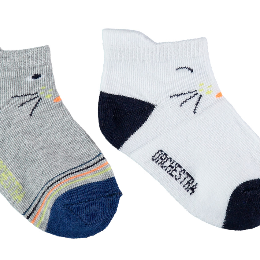 Pack de 2 pares de calcetines cortos jacquard para niños  Additional Pack de 2 pares de calcetines cortos jacquard para niños