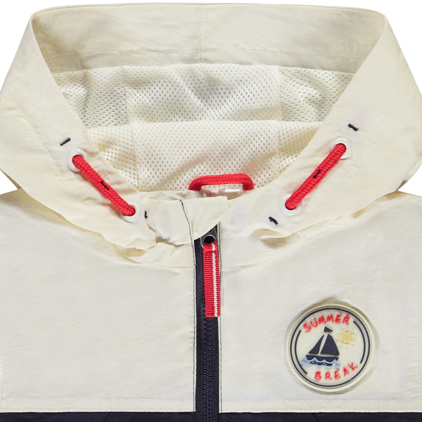 Chubasquero efecto colorblock con capucha para bebé niño 