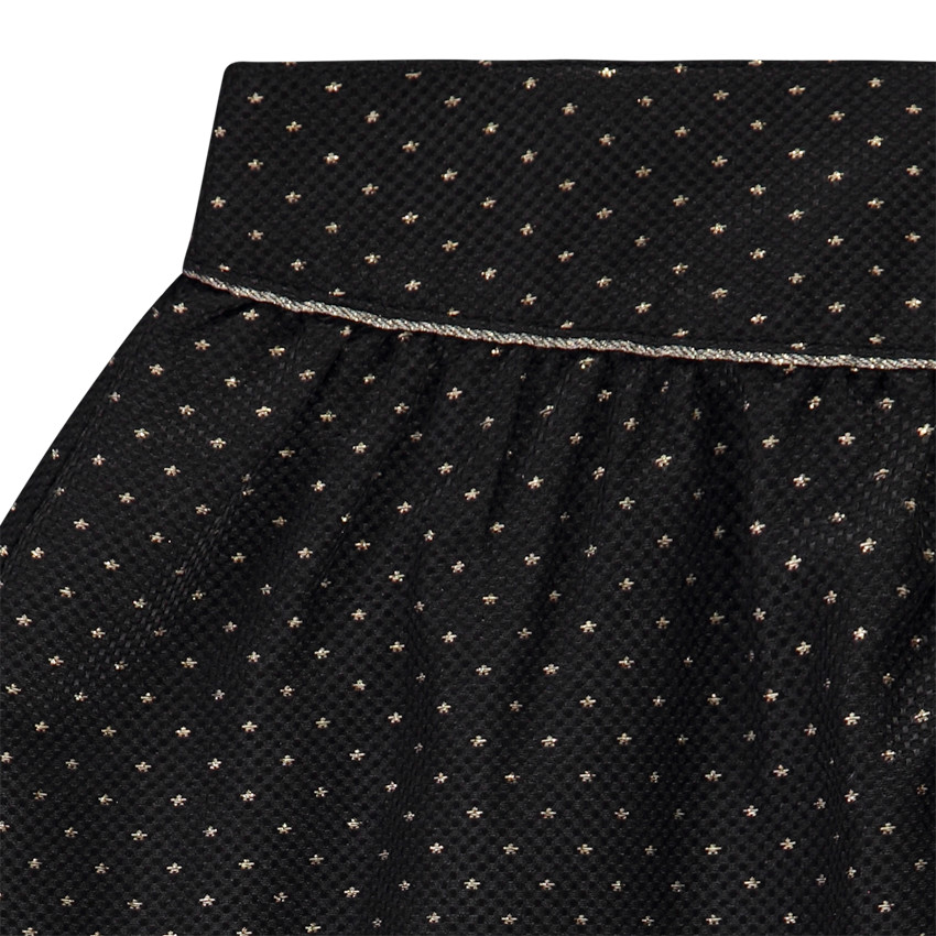 Falda de jacquard con estampado de estrellas lurex para niña 