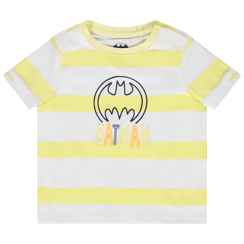 Camiseta de manga corta Batman Warner con bordado para bebé niño 