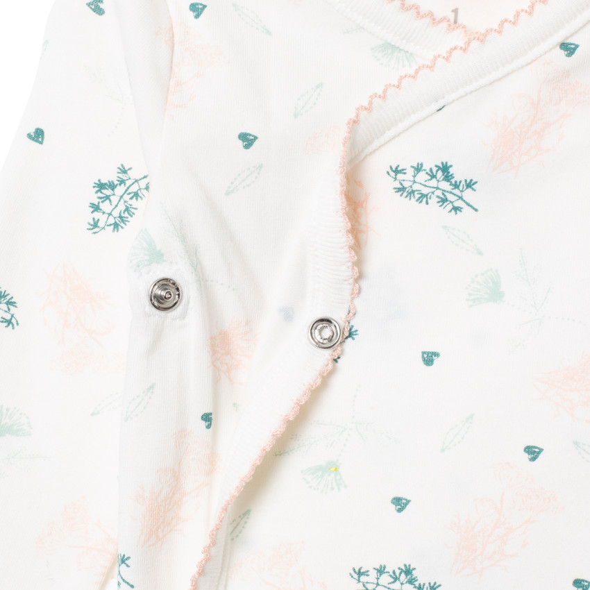 Pack de 2 bodies manga larga con mensaje y estampados florales  