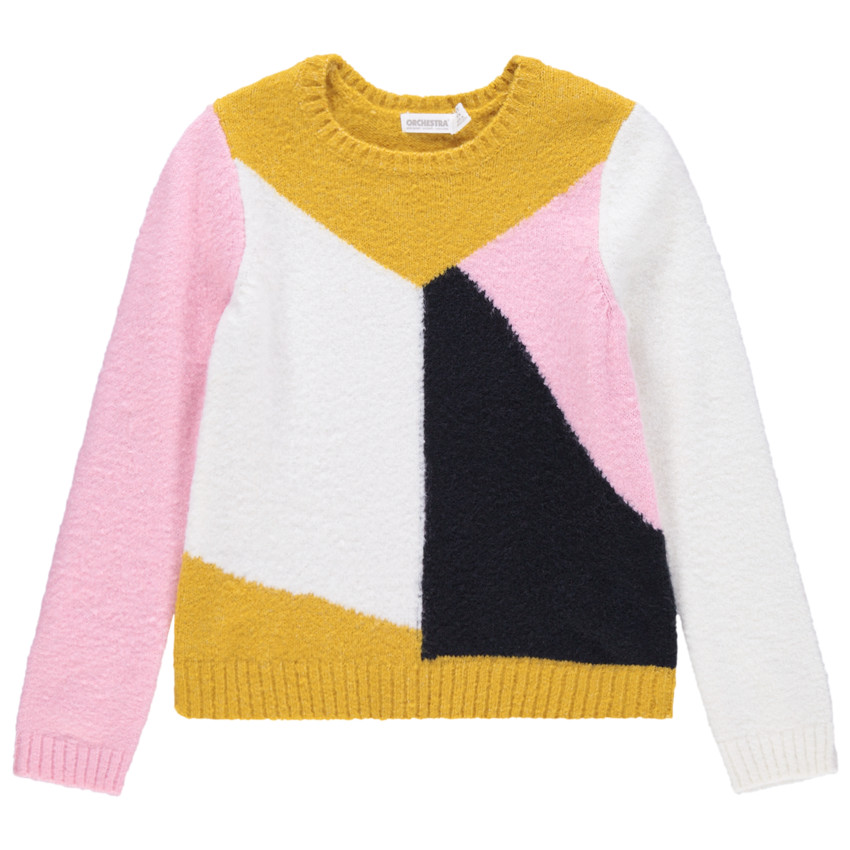 Jersey de punto estilo "color Block" 