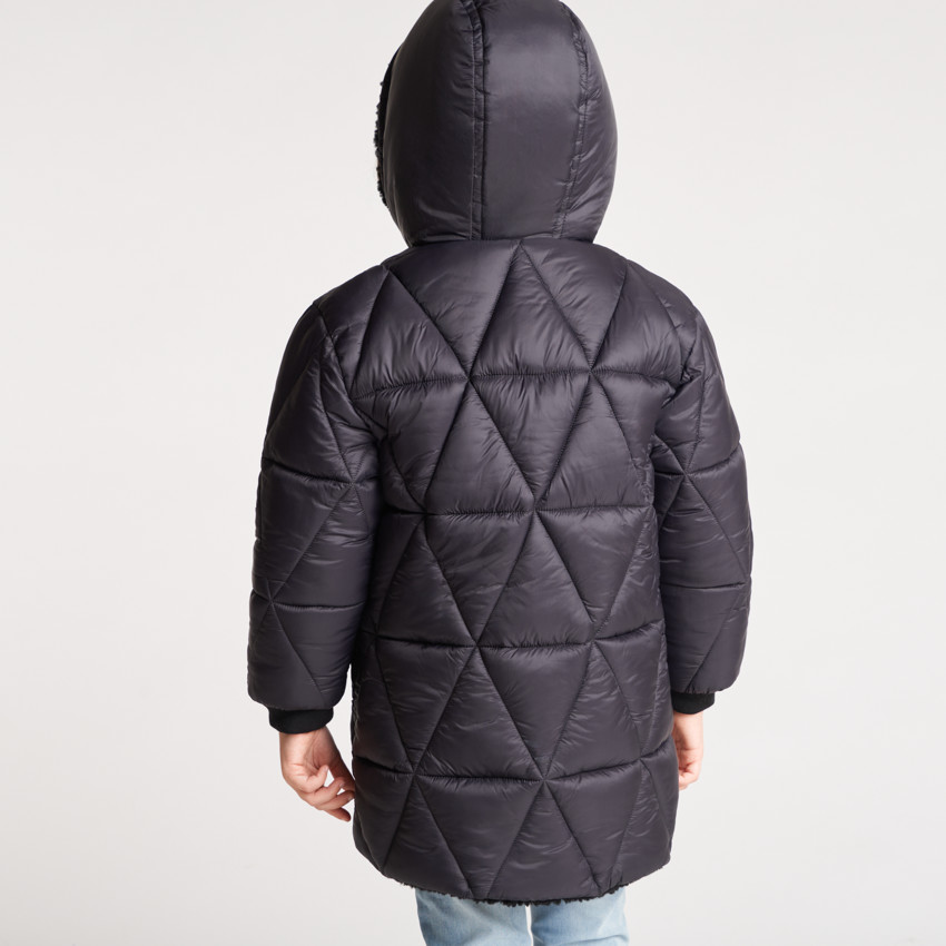 Anorak reversible sherpa y acolchado triangular niña 