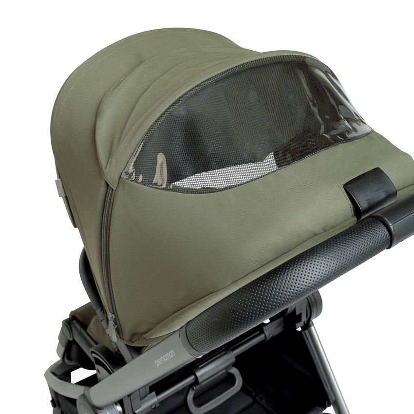 Poussette trio Alba avec nacelle vert olive 