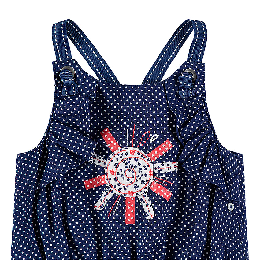 Mono corto con lunares y sol bordado 