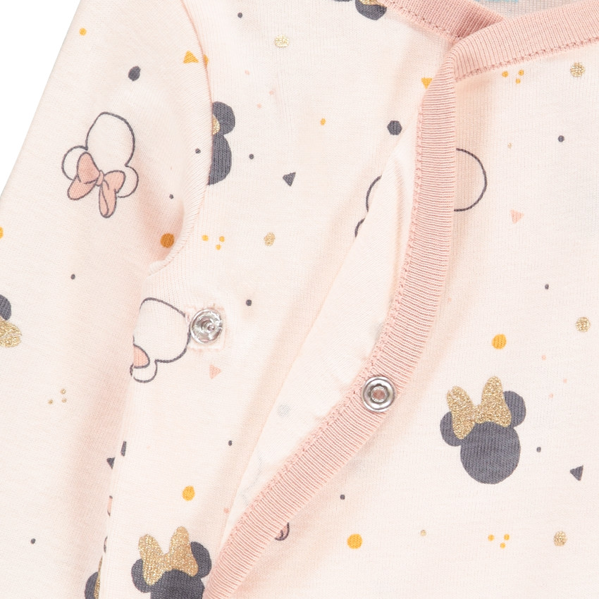 Lot de 3 bodies manches longues Minnie Disney en coton pour bébé fille Main Lot de 3 bodies manches longues Minnie Disney en coton pour bébé fille