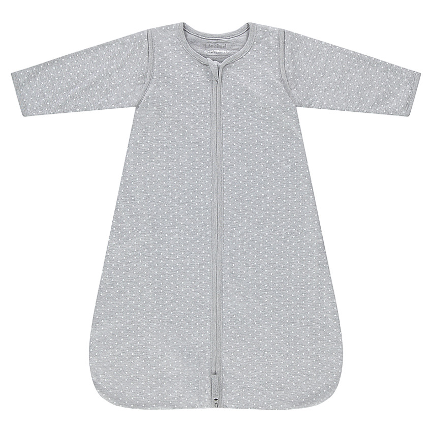 Saquito de punto con estampado de lunares y mangas desmontables 