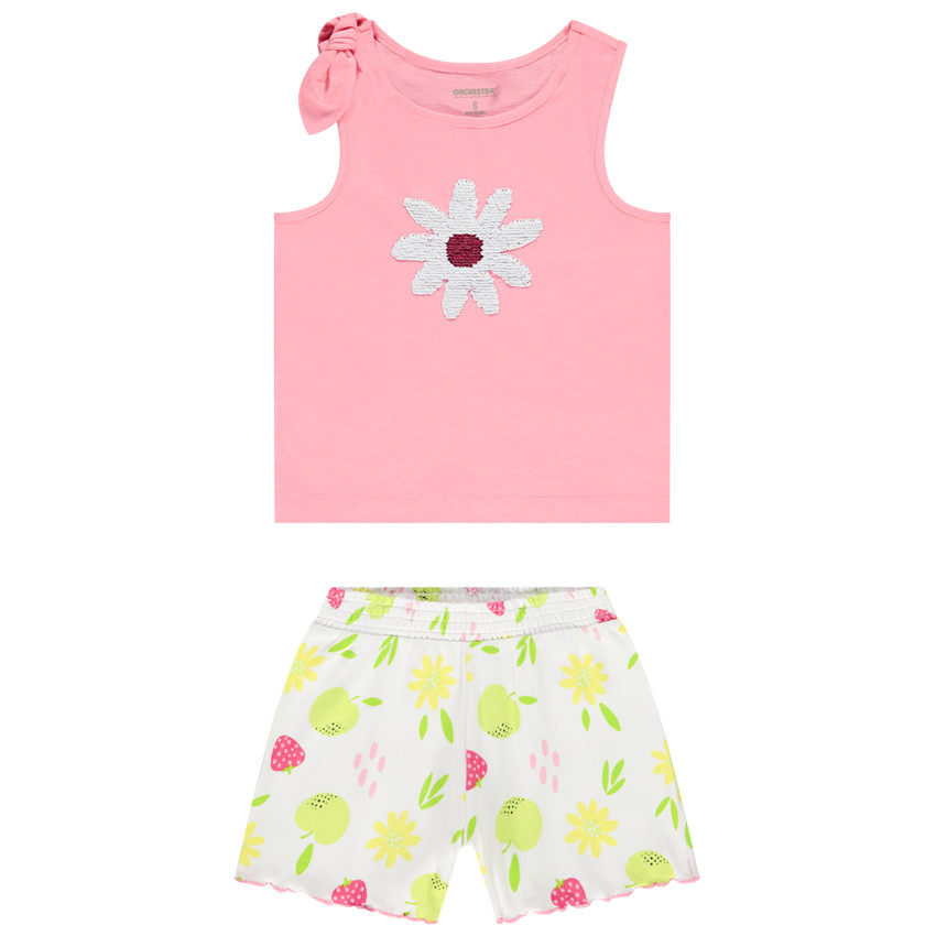 Conjunto de 2 piezas con tirantes y lentejuelas mágicas para niña 