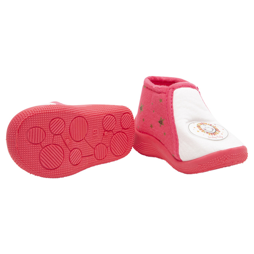 Zapatillas con forma de botines con estrellas y Smiley estampados 