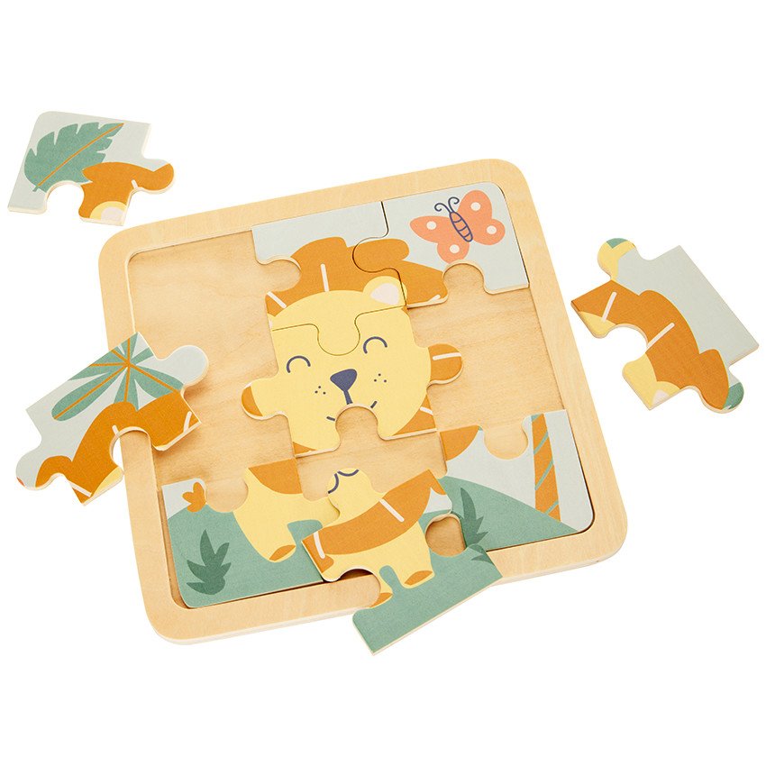 Puzzle 9 piezas de madera Leon Premaman