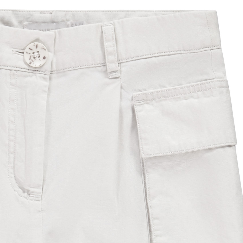 Pantalón cargo de lino liso para niña 